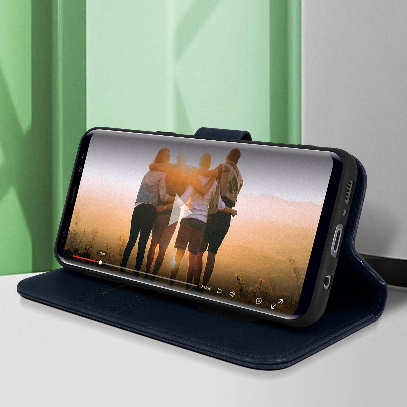 Housse pour Samsung Galaxy S8 Clapet Portefeuille Fonction Support Vidéo-2