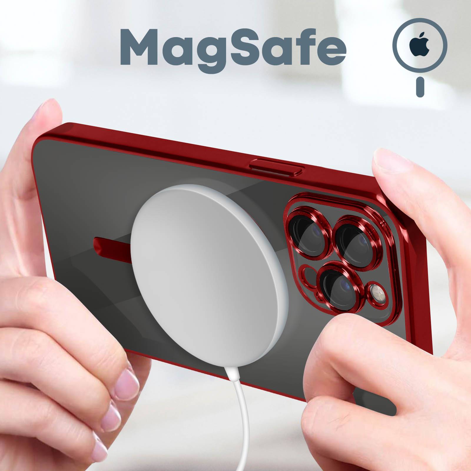 Coque MagSafe pour iPhone 13 Pro Max avec Contour Chromé Ultra Élégant-2
