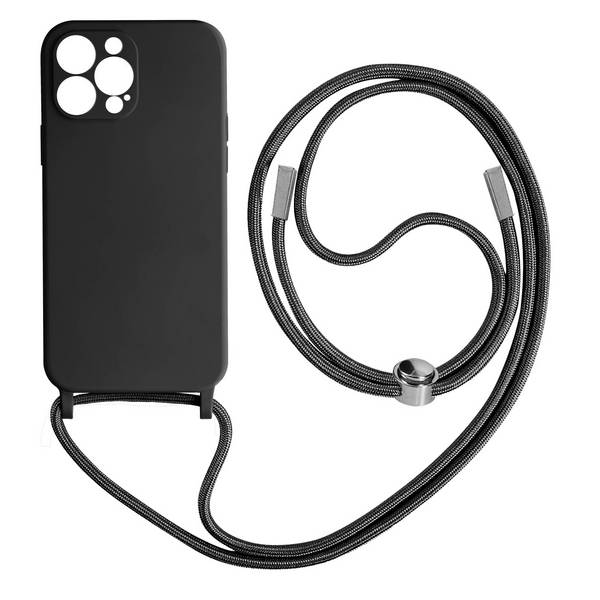 Coque Cordon pour iPhone 13 Pro Semi-rigide avec Lanière Tour du Cou 80cm