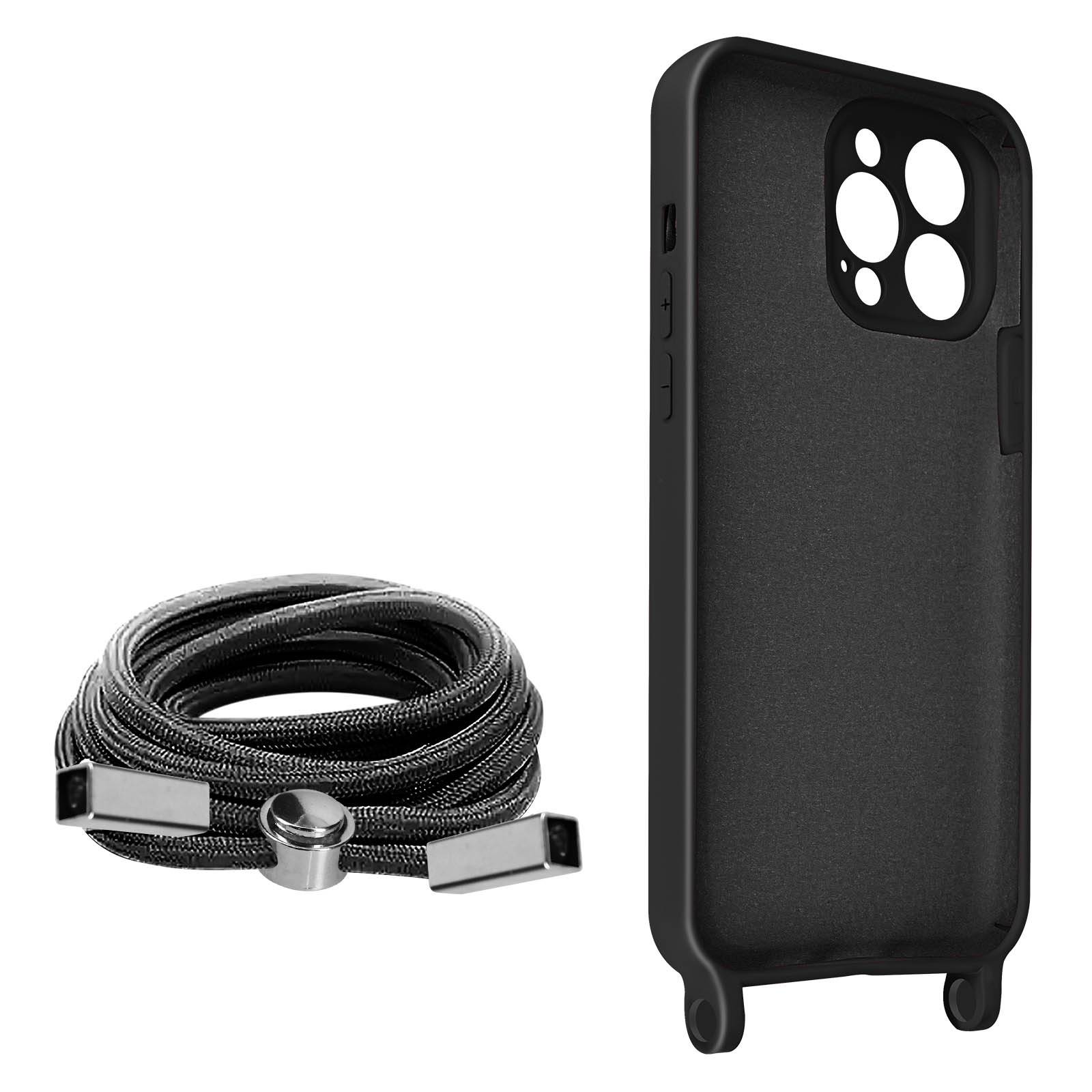 Coque Cordon pour iPhone 13 Pro Semi-rigide avec Lanière Tour du Cou 80cm-1