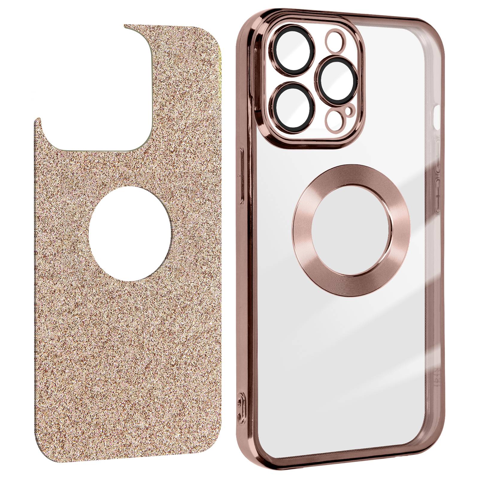 Coque pour iPhone 13 Pro Paillette Amovible Silicone Série Protecam Spark-1