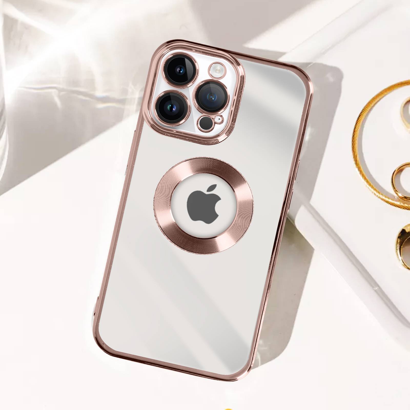 Coque pour iPhone 13 Pro Paillette Amovible Silicone Série Protecam Spark-4