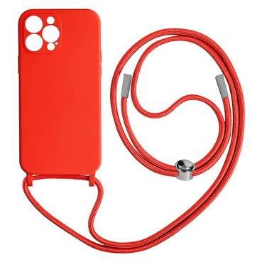 Coque Cordon pour iPhone 13 Pro Max Semi-rigide avec Lanière Tour du Cou 80cm