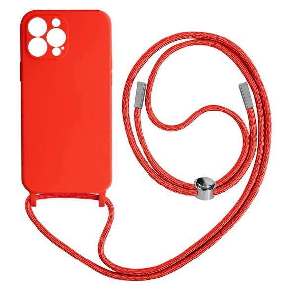 Coque Cordon pour iPhone 13 Pro Semi-rigide avec Lanière Tour du Cou 80cm