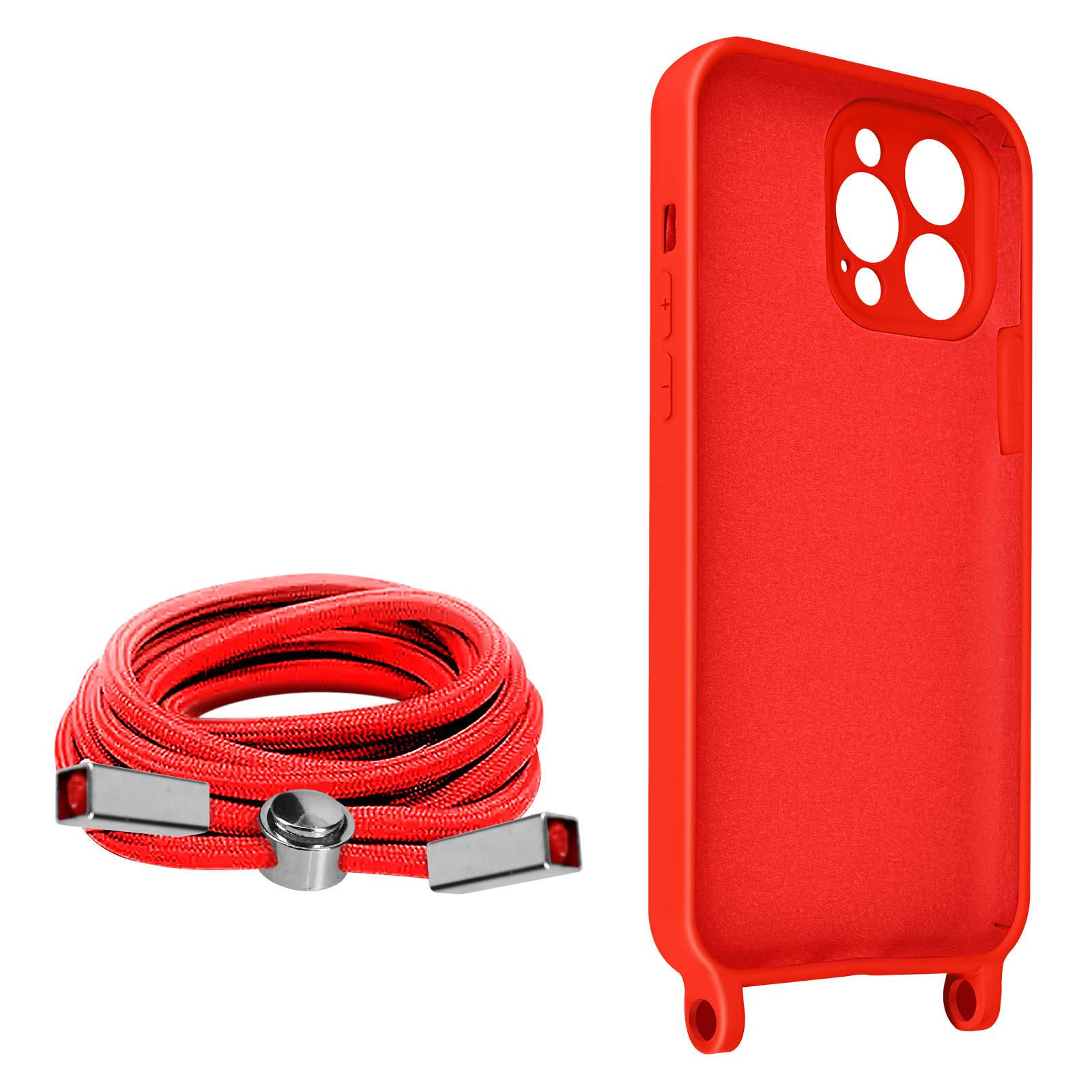 Coque Cordon pour iPhone 13 Pro Semi-rigide avec Lanière Tour du Cou 80cm-1