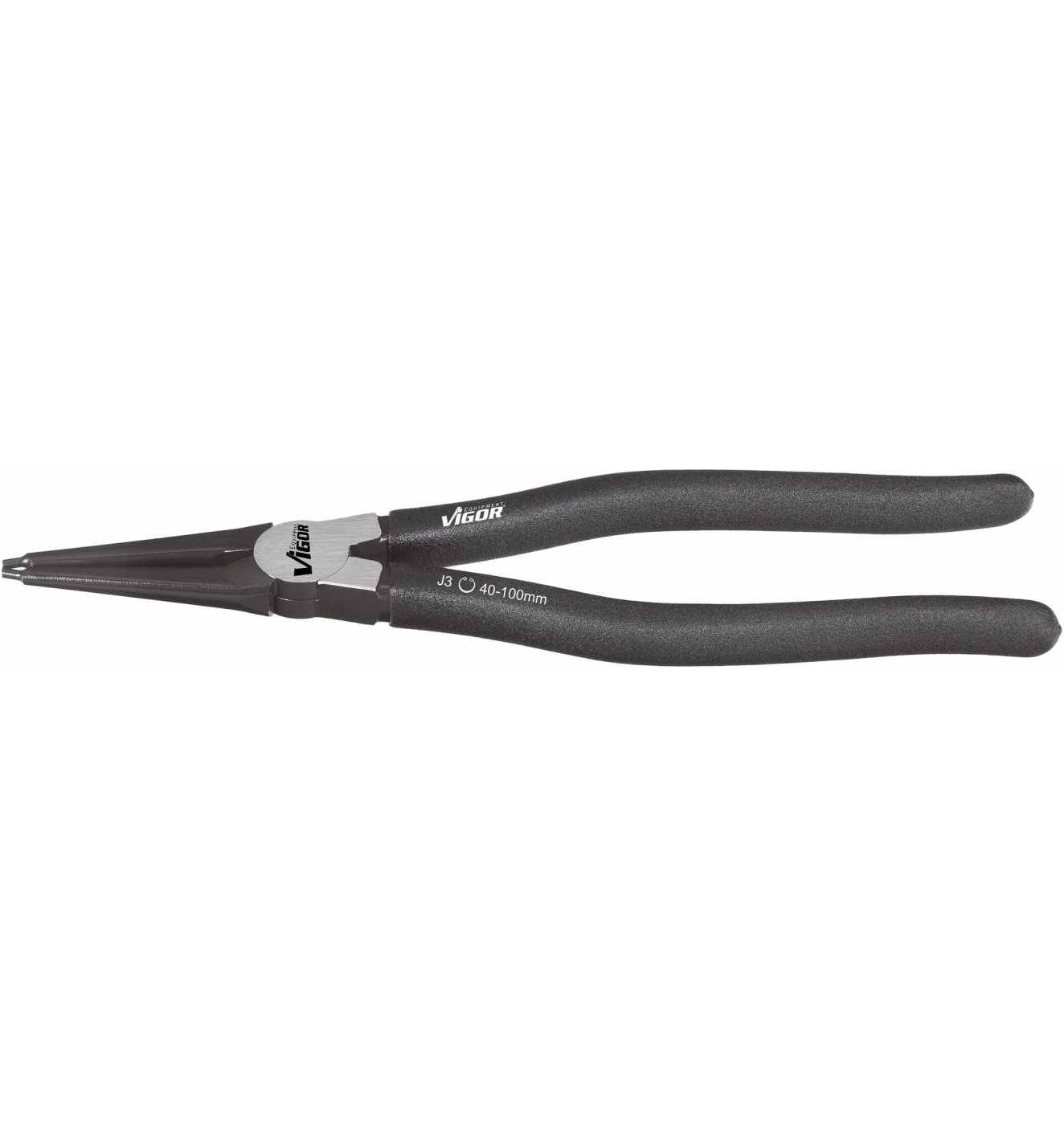 Vigor V2794 Pince pour circlips Adapté pour (pinces pour circlips) circlips intérieurs 40-100 mm Forme de la panne (déta-1
