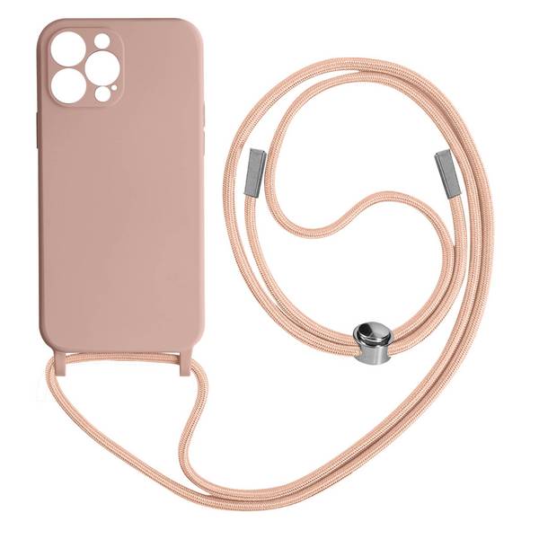 Coque Cordon pour iPhone 13 Pro Semi-rigide avec Lanière Tour du Cou 80cm