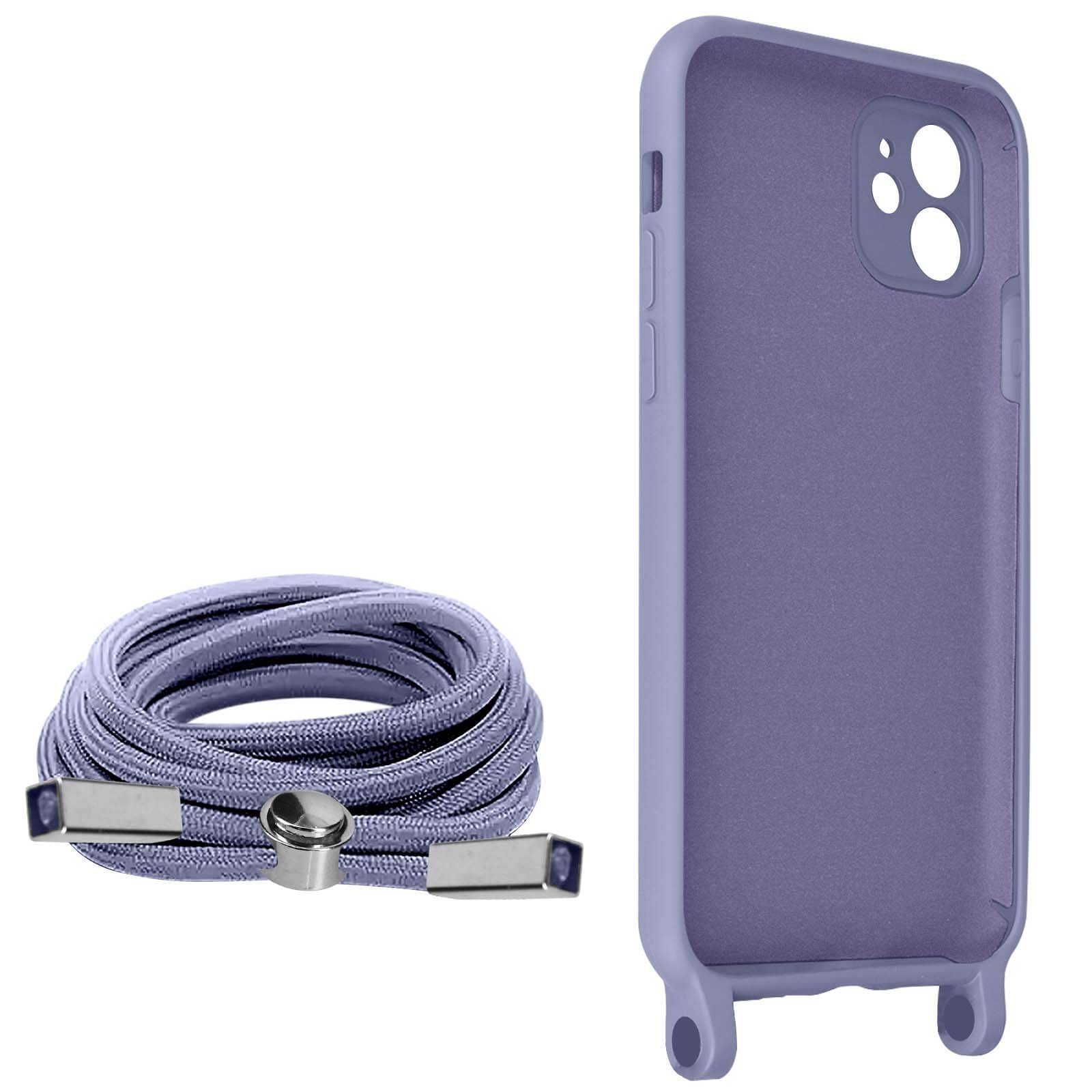 Coque Cordon pour iPhone 11 Semi-rigide Lanière Tour du Cou 80cm-1
