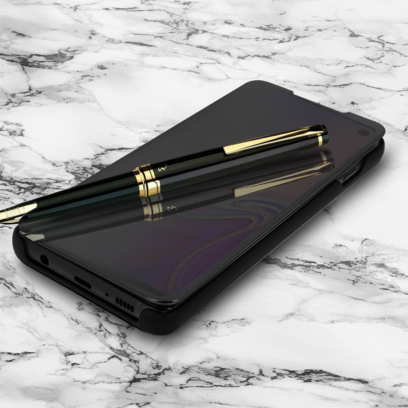 Housse pour Samsung Galaxy S10 Étui Miroir Clapet translucide Stand Vidéo-1