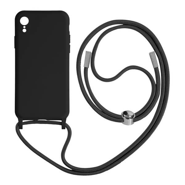 Coque Cordon pour iPhone XR Semi-rigide avec Lanière Tour du Cou 80cm