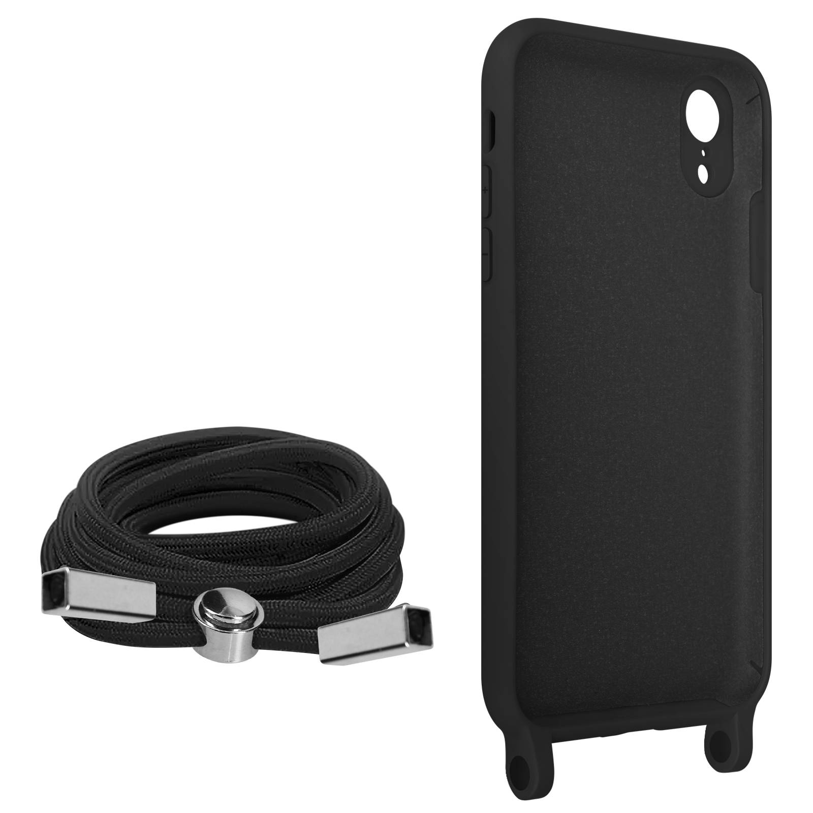 Coque Cordon pour iPhone XR Semi-rigide avec Lanière Tour du Cou 80cm-1