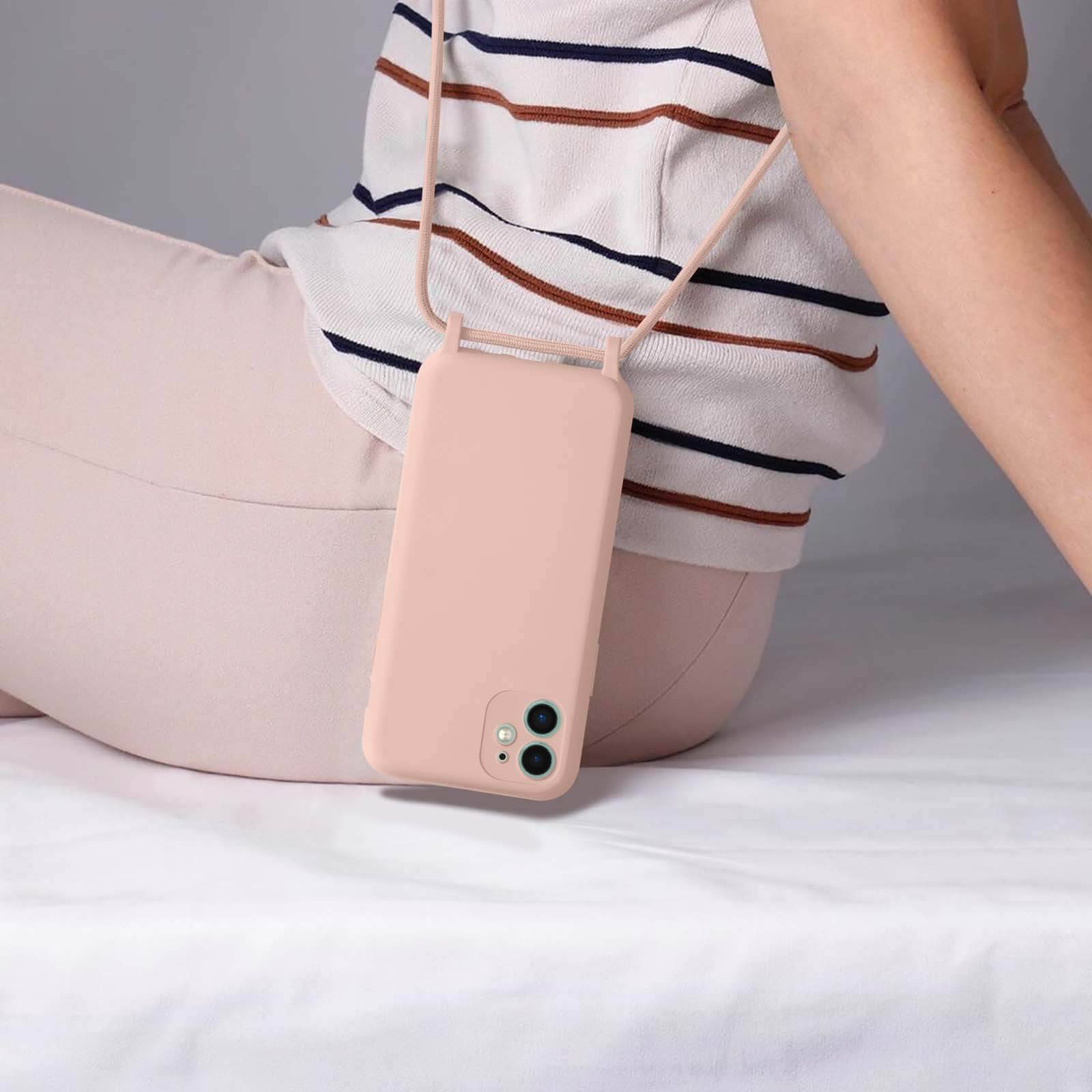 Coque Cordon pour iPhone 11 Semi-rigide Lanière Tour du Cou 80cm-2