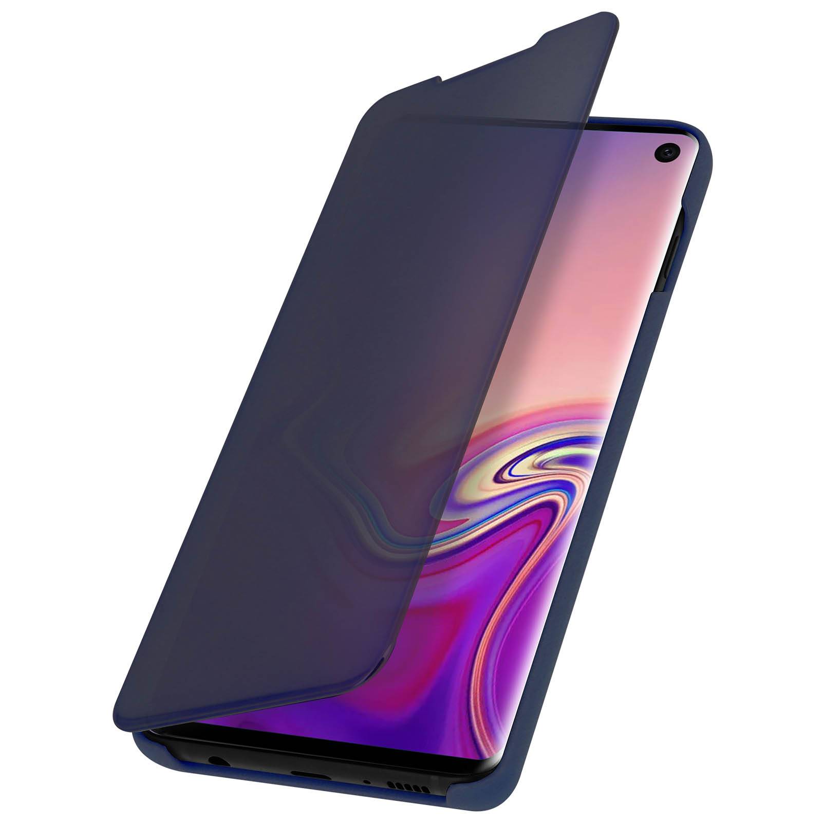 Housse pour Samsung Galaxy S10 Étui Miroir Clapet translucide Stand Vidéo-0
