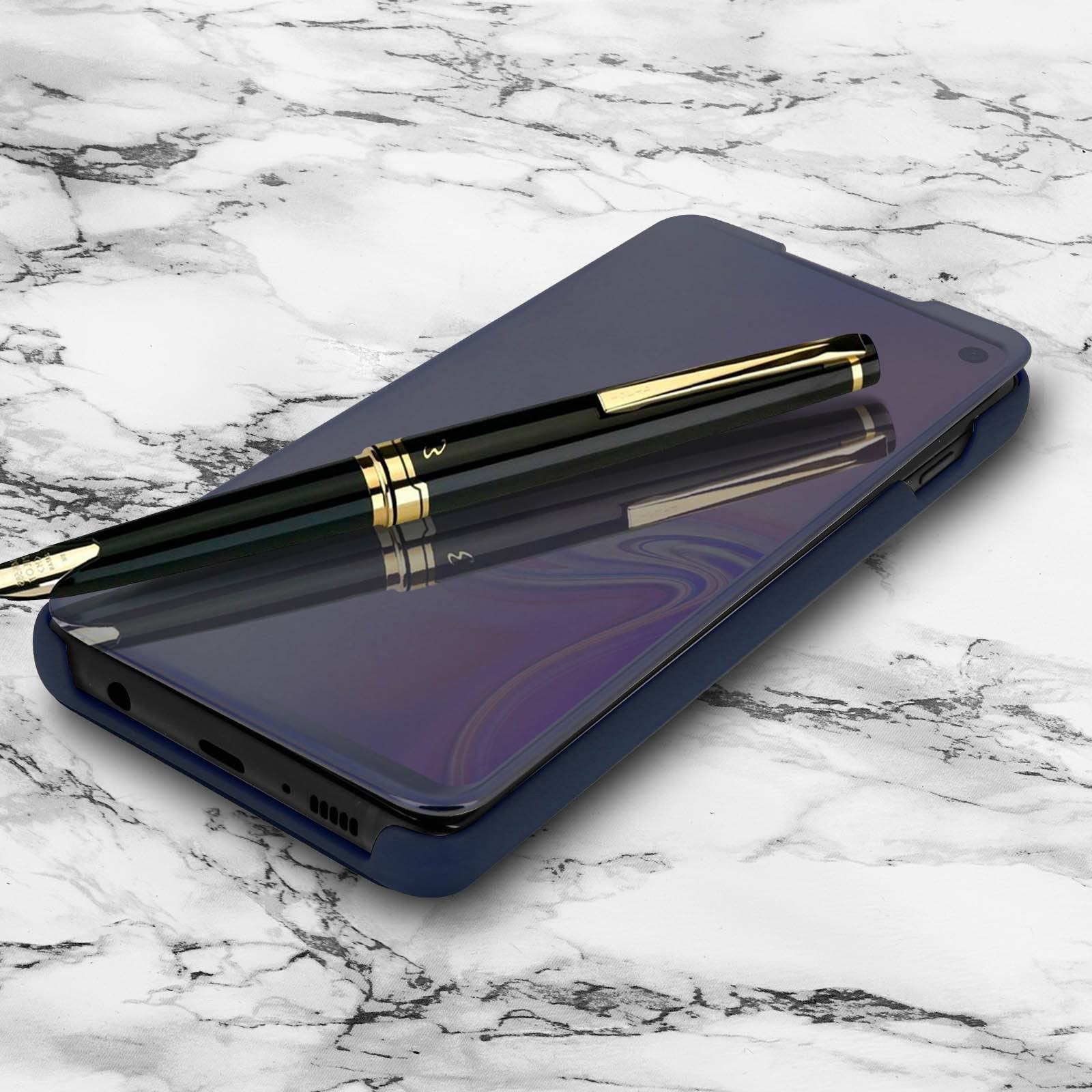 Housse pour Samsung Galaxy S10 Étui Miroir Clapet translucide Stand Vidéo-1