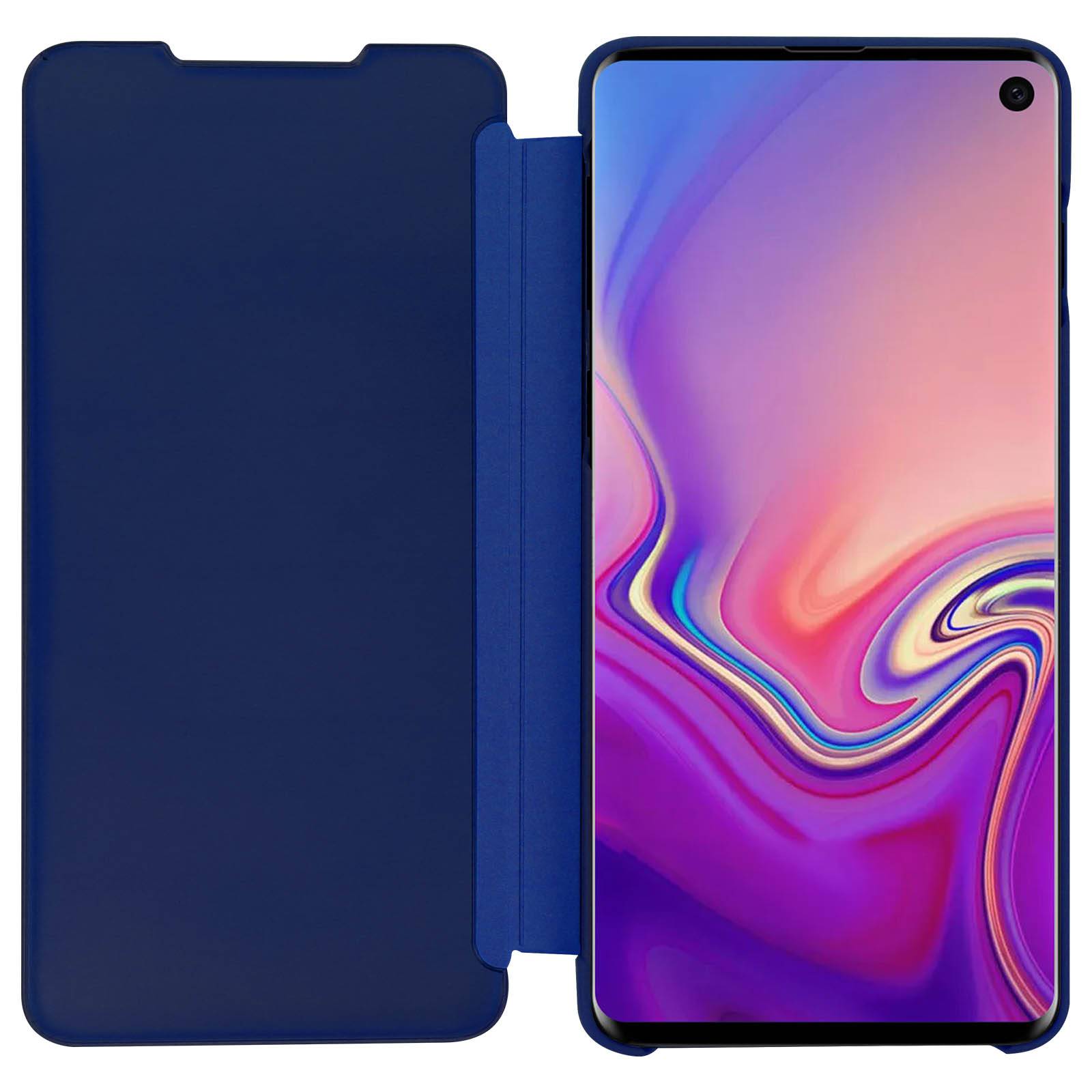 Housse pour Samsung Galaxy S10 Étui Miroir Clapet translucide Stand Vidéo-4