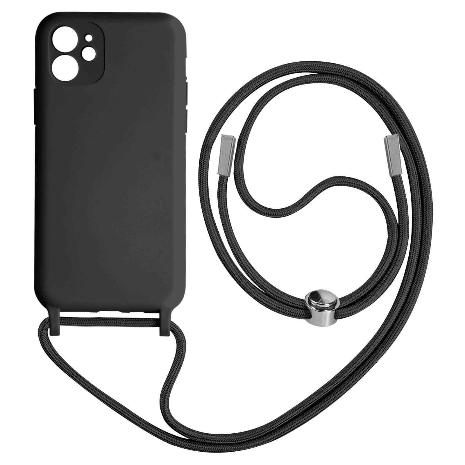Coque Cordon pour iPhone 11 Semi-rigide Lanière Tour du Cou 80cm-0