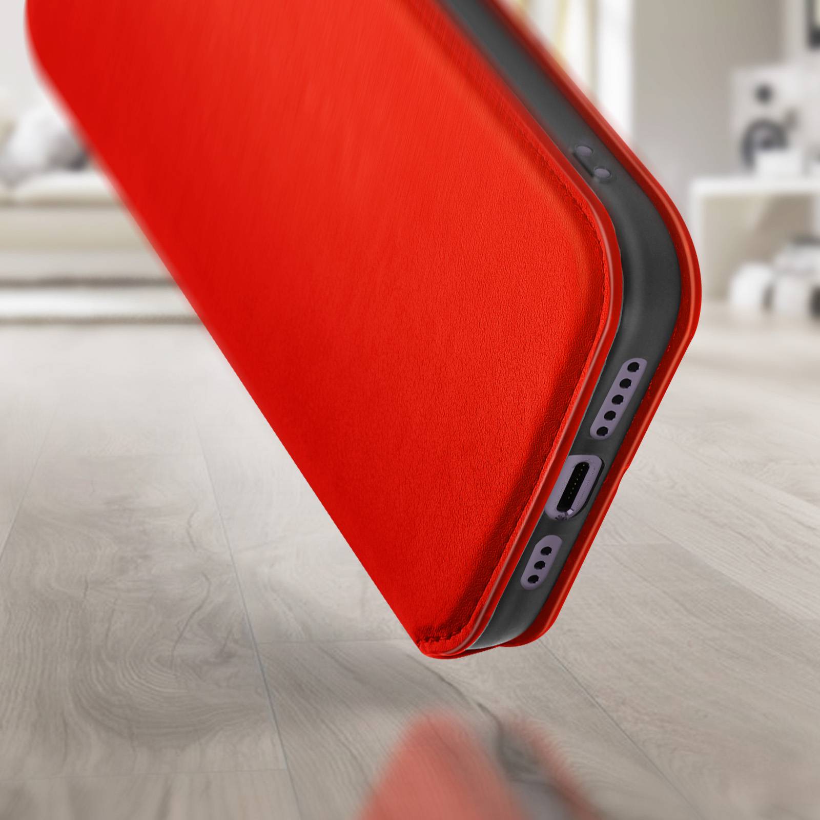Housse folio pour iPhone 14 Pro Clapet Porte-cartes Fonction Support Vidéo-4