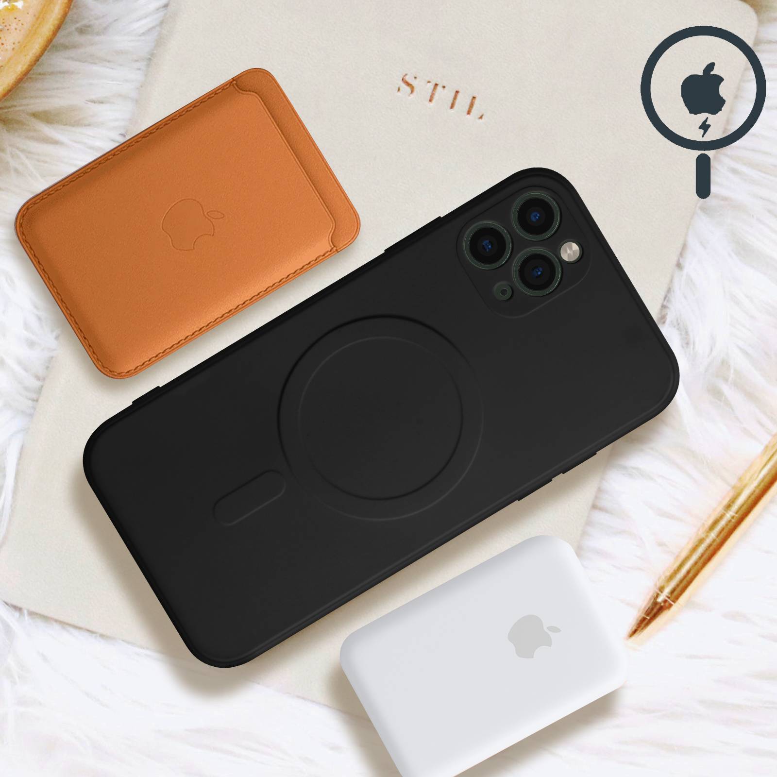 Coque MagSafe pour iPhone 11 Pro Silicone Intérieur Soft-touch Mag Cover-2