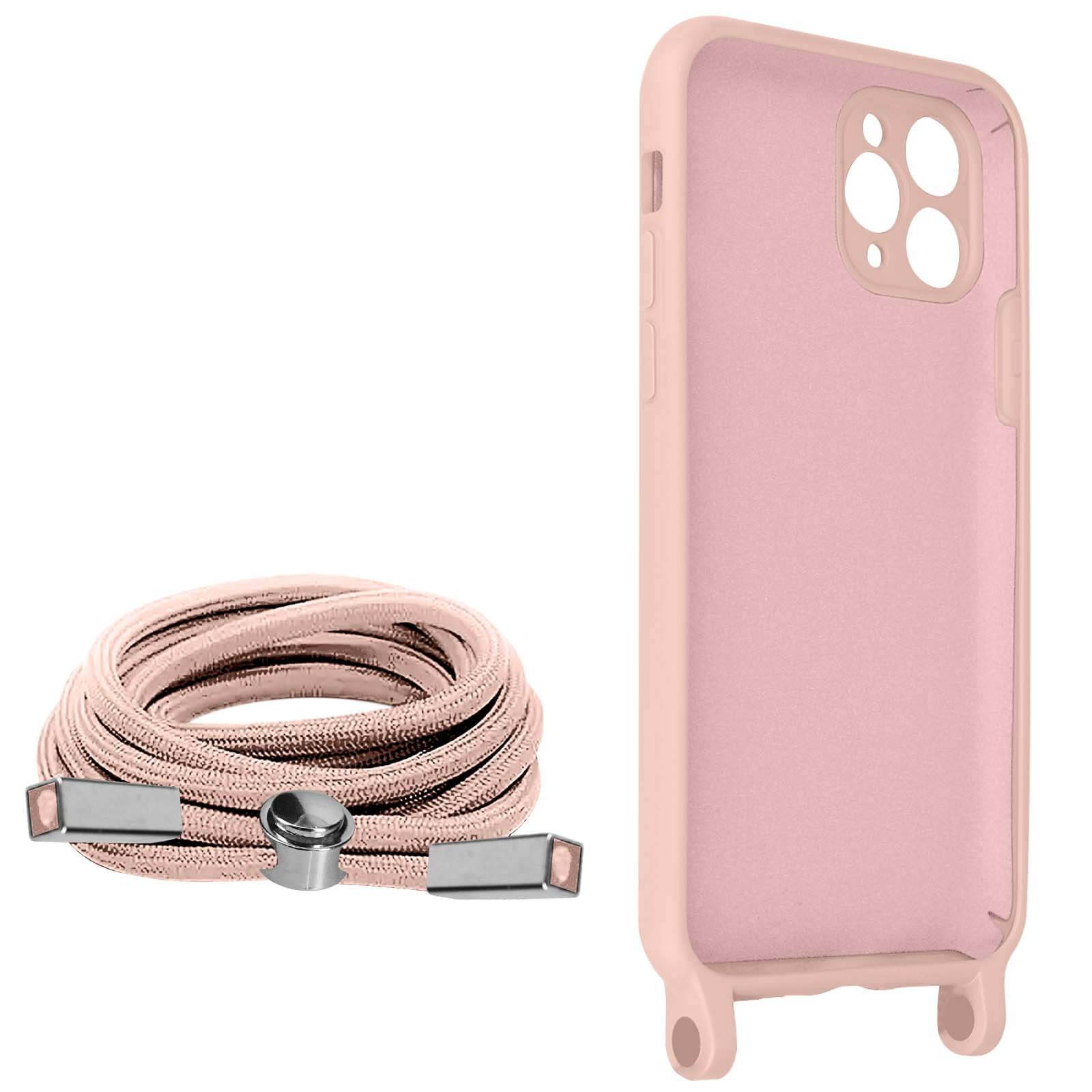 Coque Cordon pour iPhone 11 Pro Max Semi-rigide Lanière Tour du Cou 80cm-1