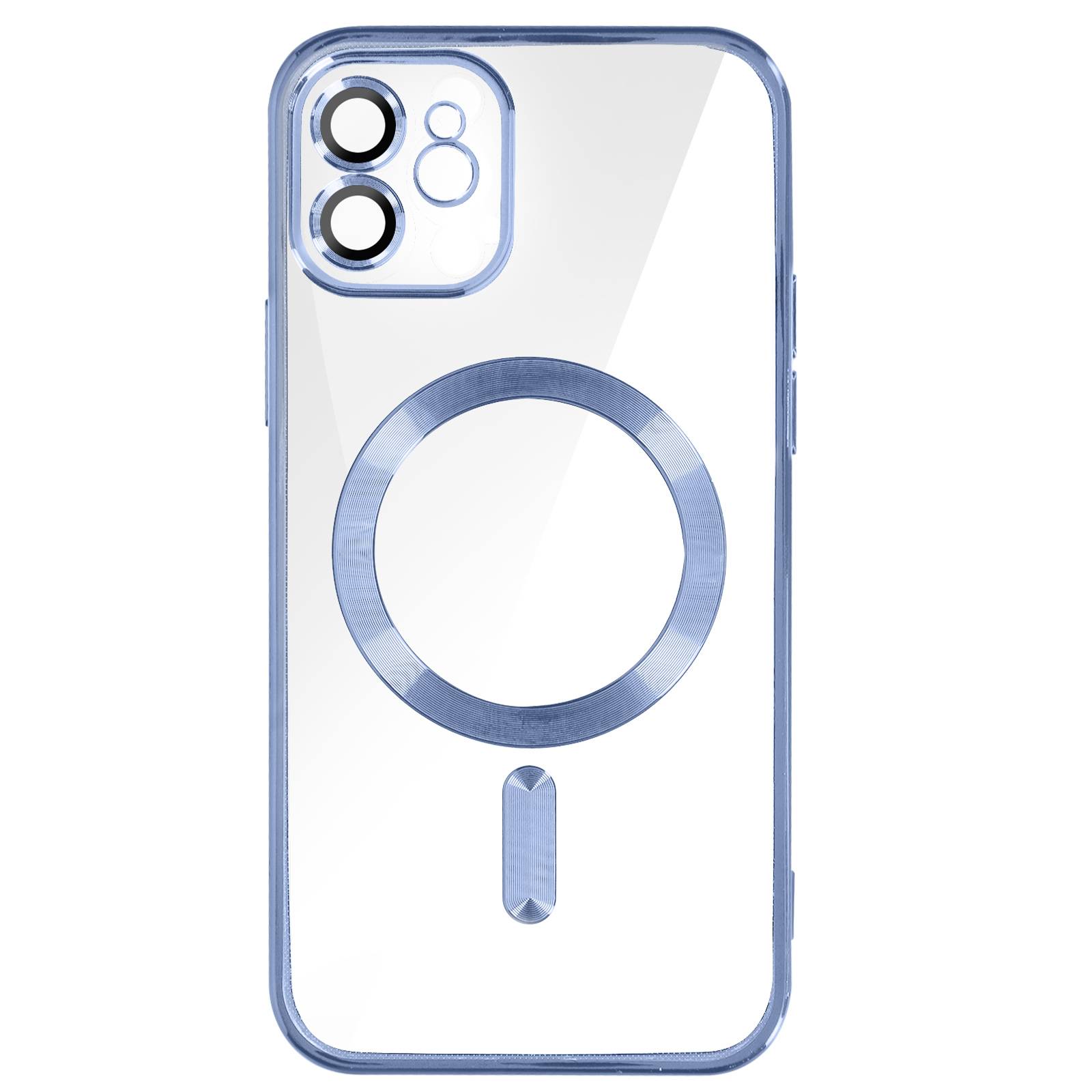Coque MagSafe pour iPhone 12 Silicone Protection Caméra Chromé-0