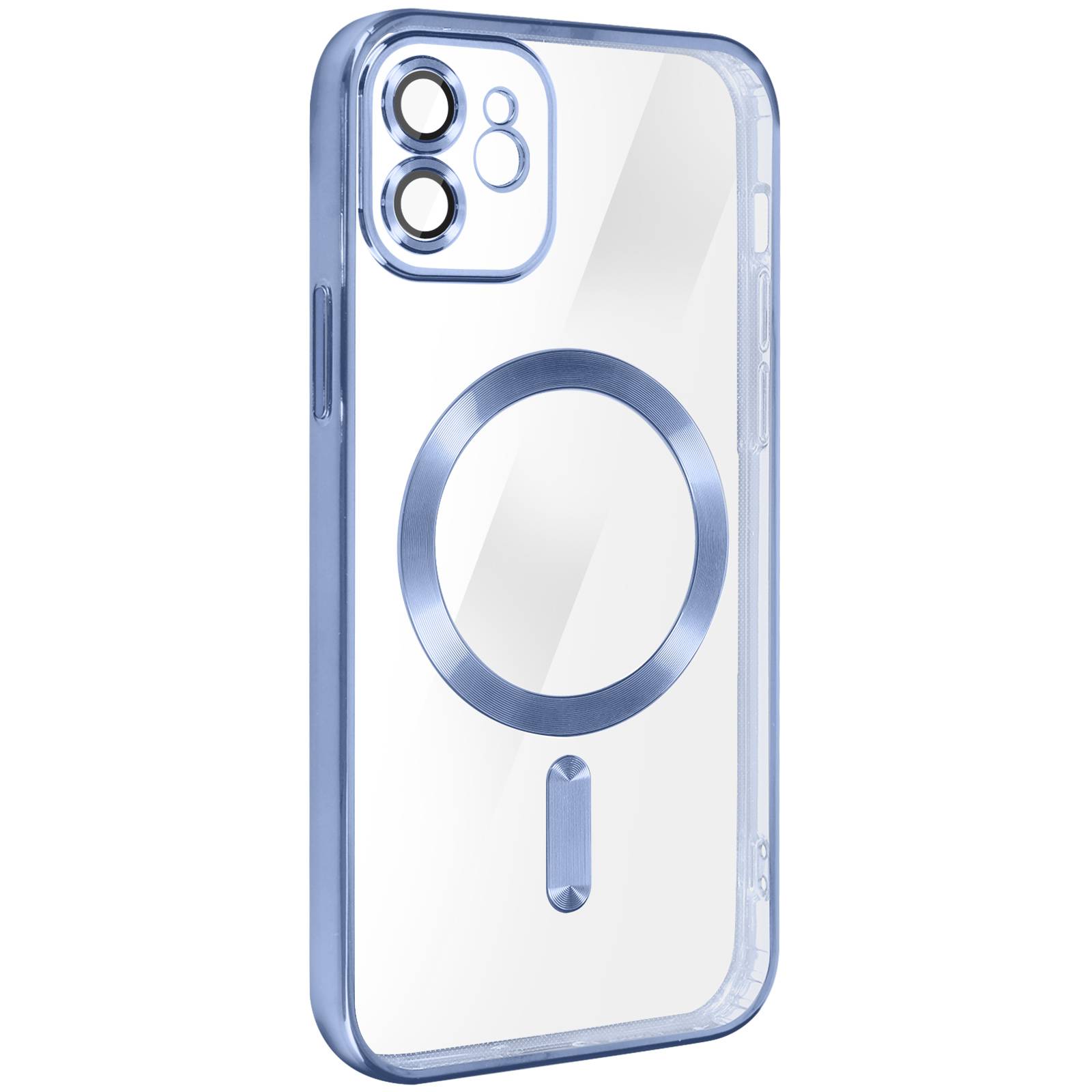 Coque MagSafe pour iPhone 12 Silicone Protection Caméra Chromé-1