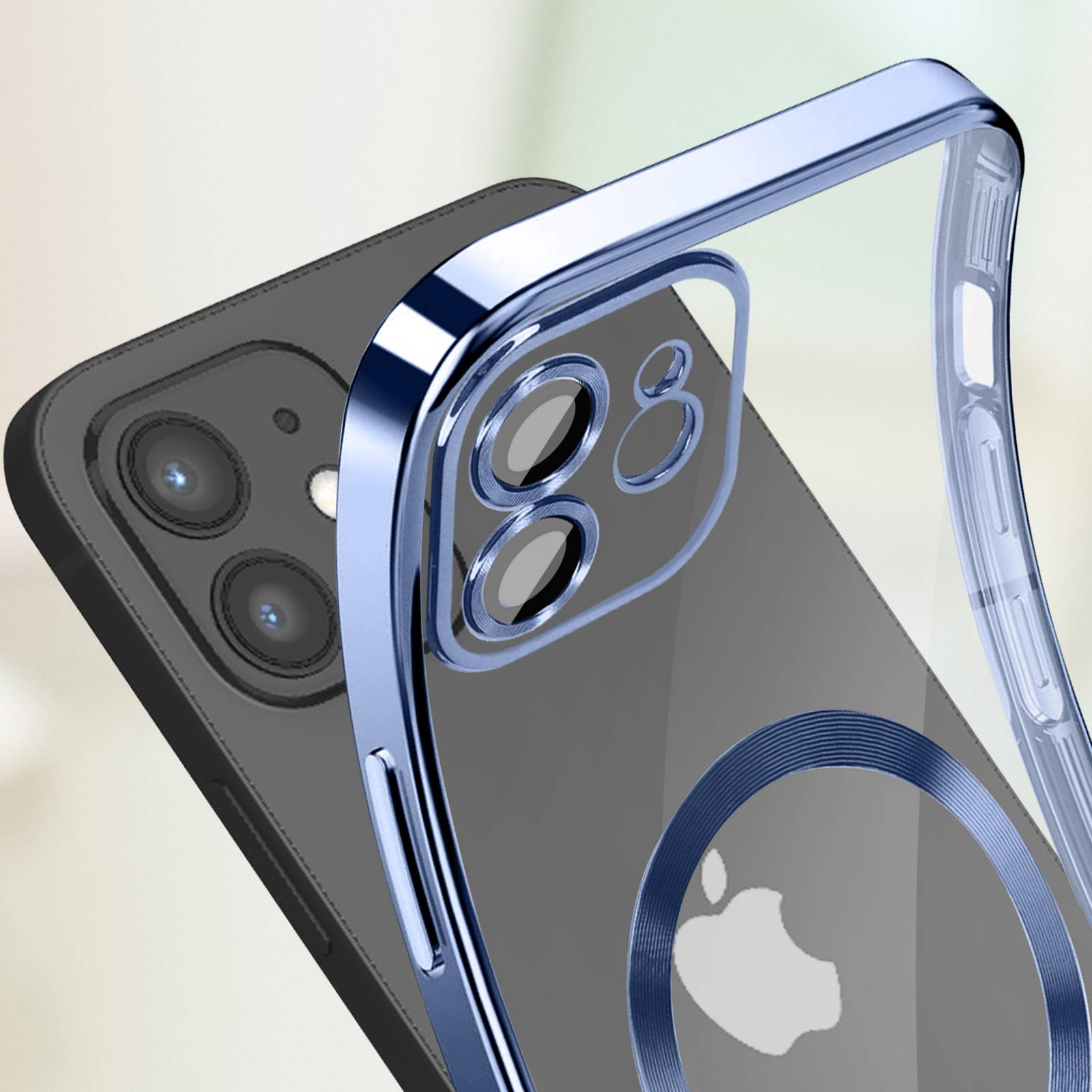 Coque MagSafe pour iPhone 12 Silicone Protection Caméra Chromé-4