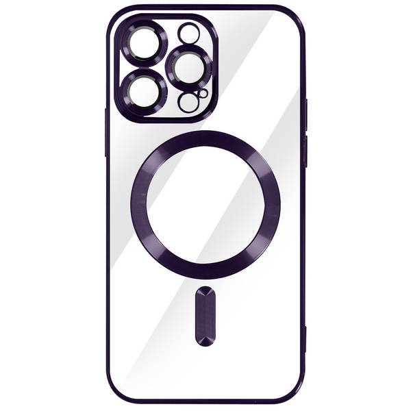 Coque MagSafe pour iPhone 14 Pro Max Silicone Protection Caméra Chromé