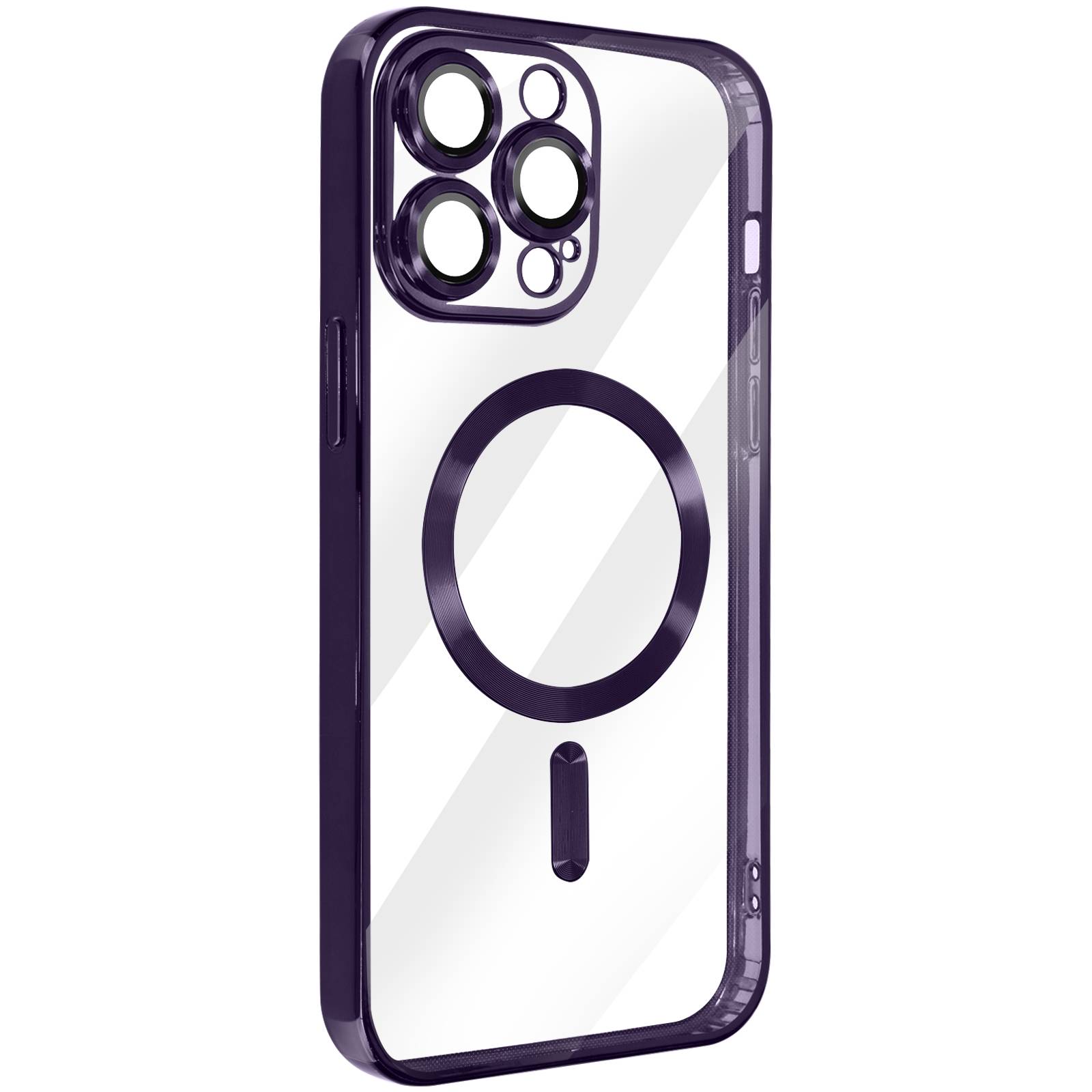 Coque MagSafe pour iPhone 14 Pro Max Silicone Protection Caméra Chromé-1