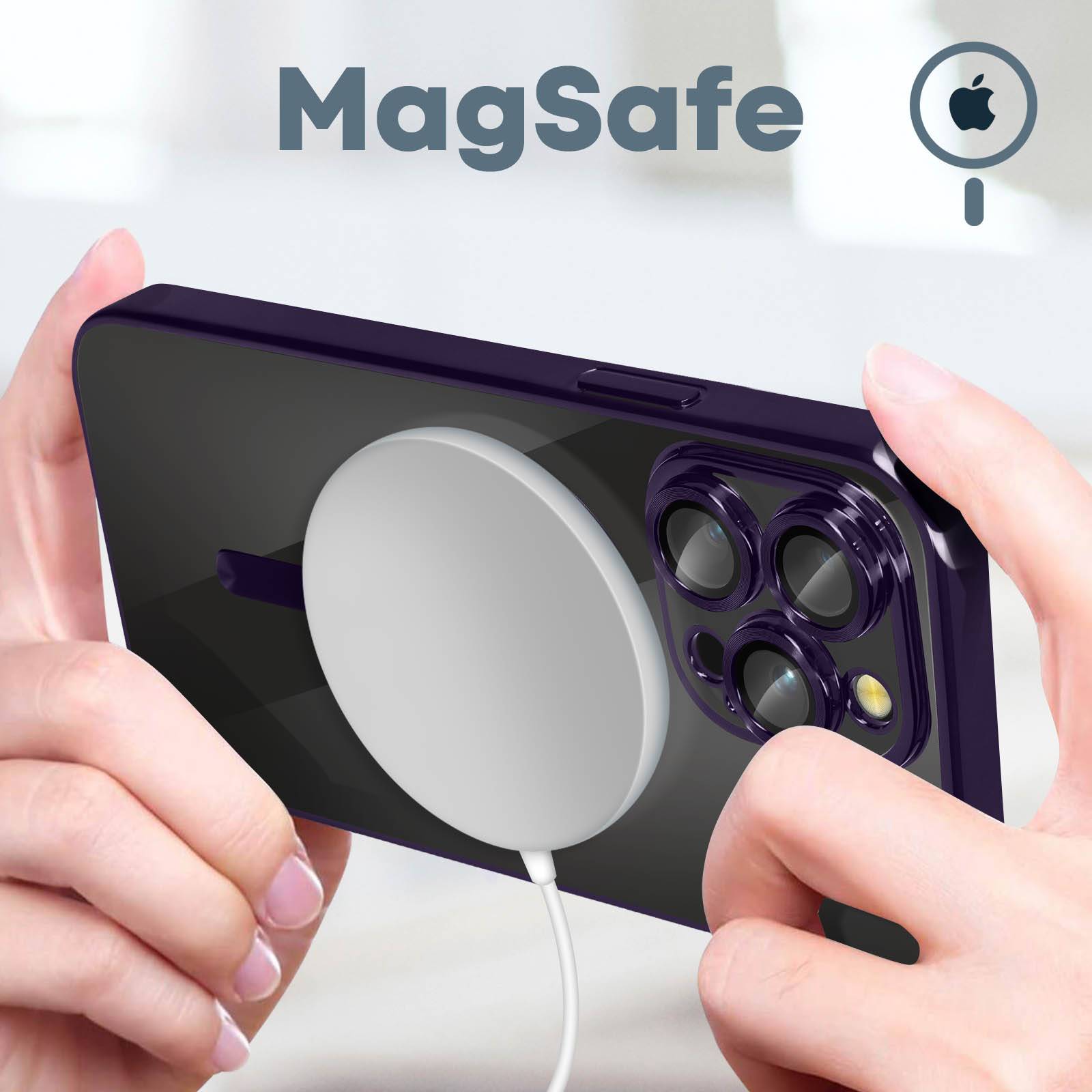 Coque MagSafe pour iPhone 14 Pro Max Silicone Protection Caméra Chromé-2