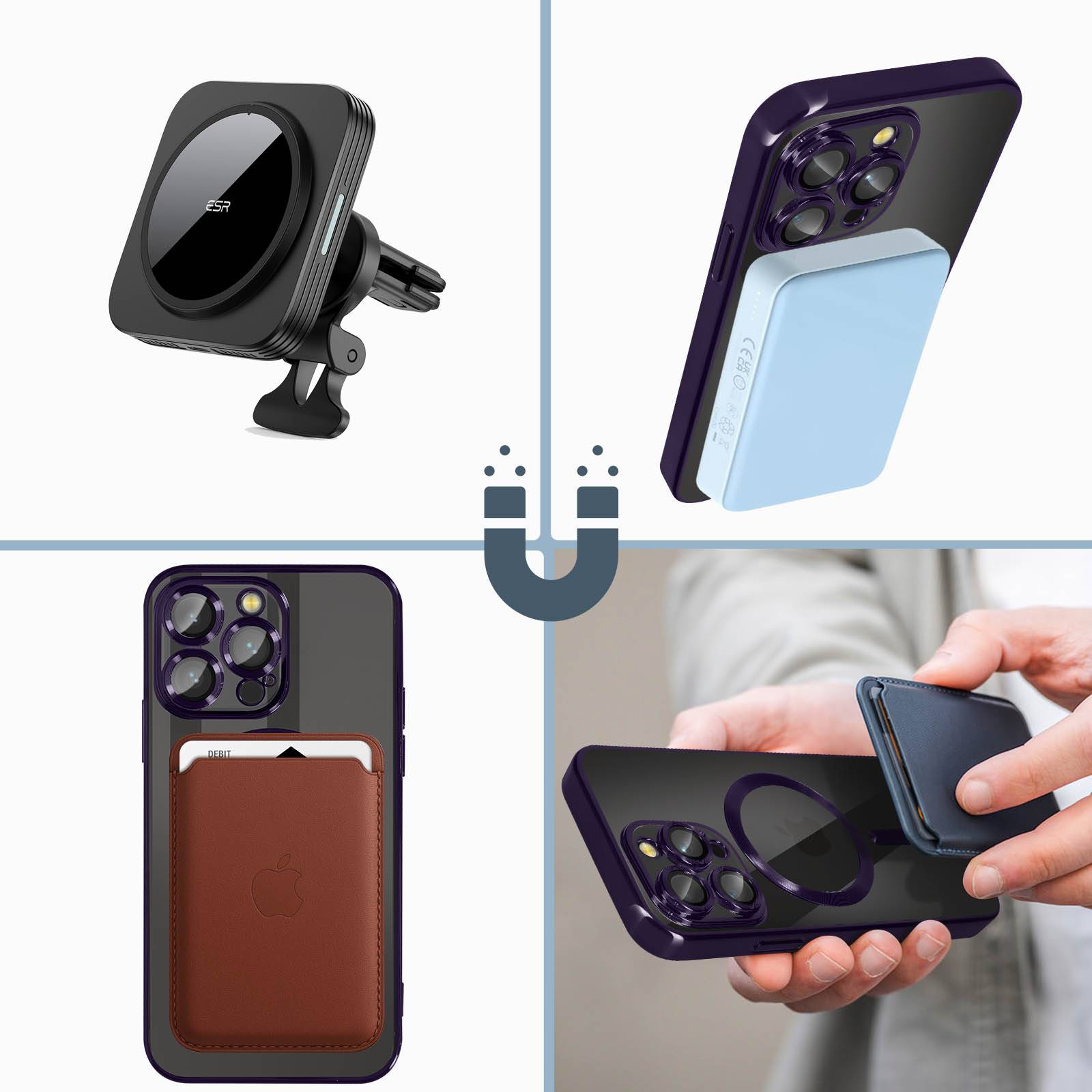 Coque MagSafe pour iPhone 14 Pro Max Silicone Protection Caméra Chromé-3