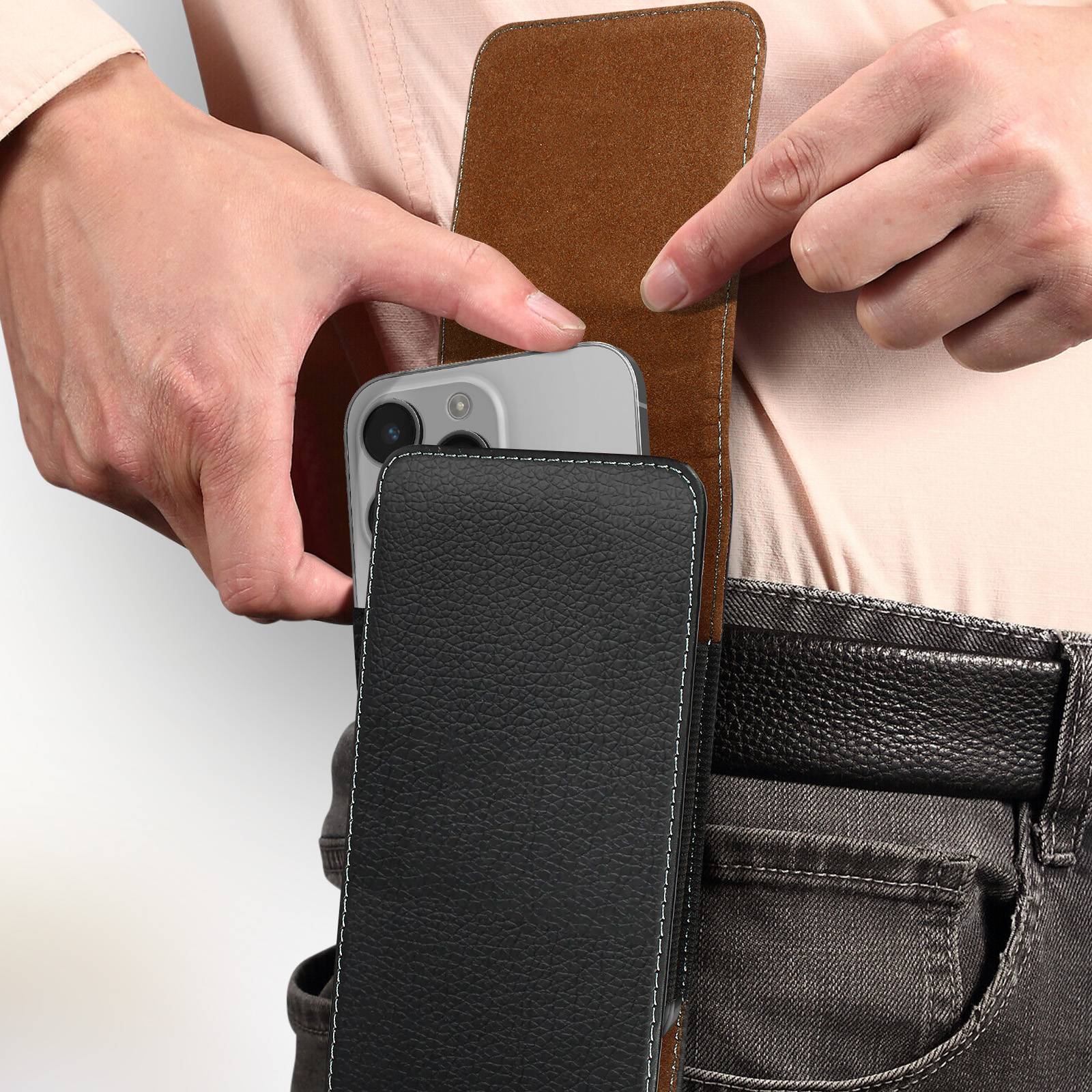 Étui Ceinture Vertical 6,5 pouces pour Smartphone-2