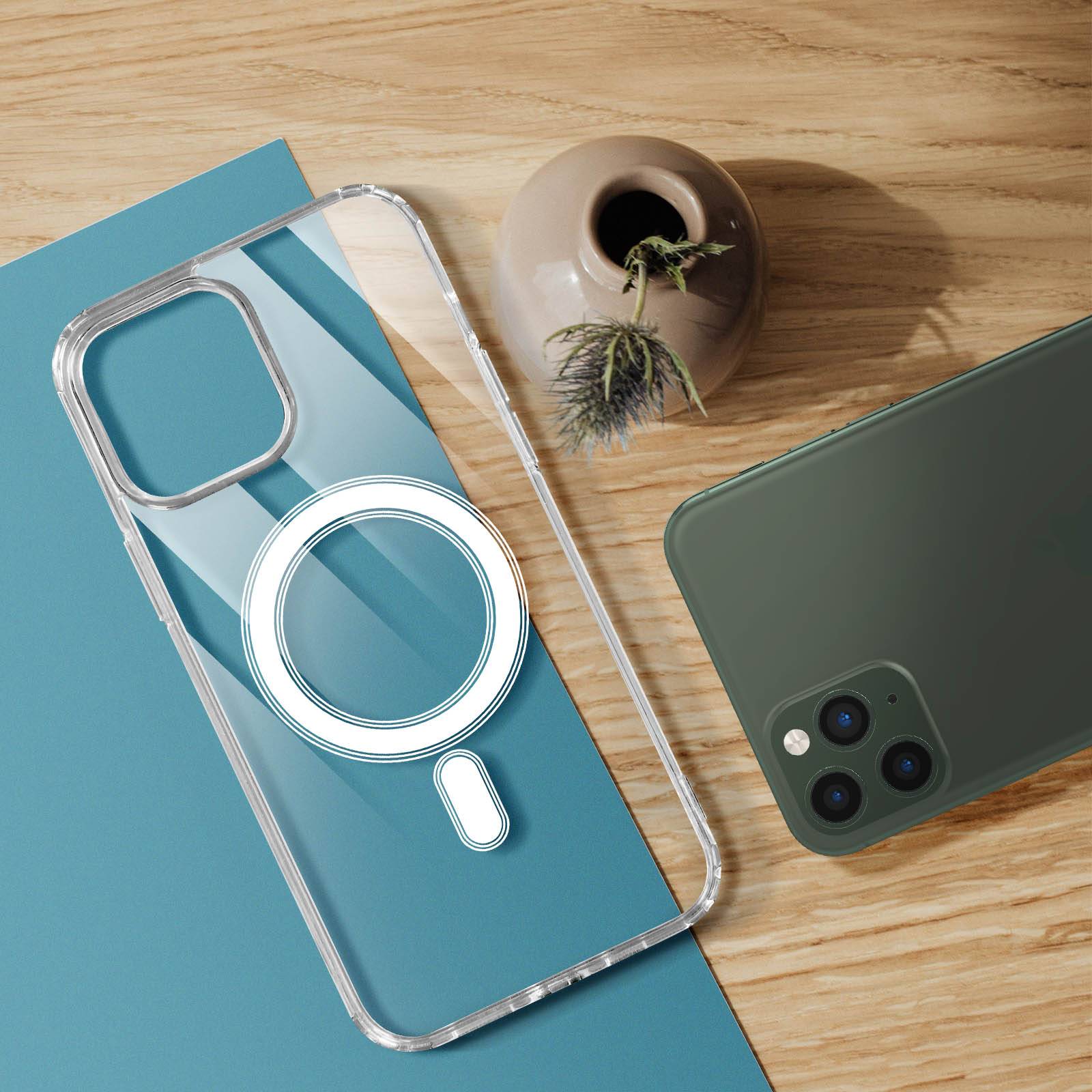 Coque pour MagSafe pour iPhone 11 Pro Max Cercle magnétique Rigide-4
