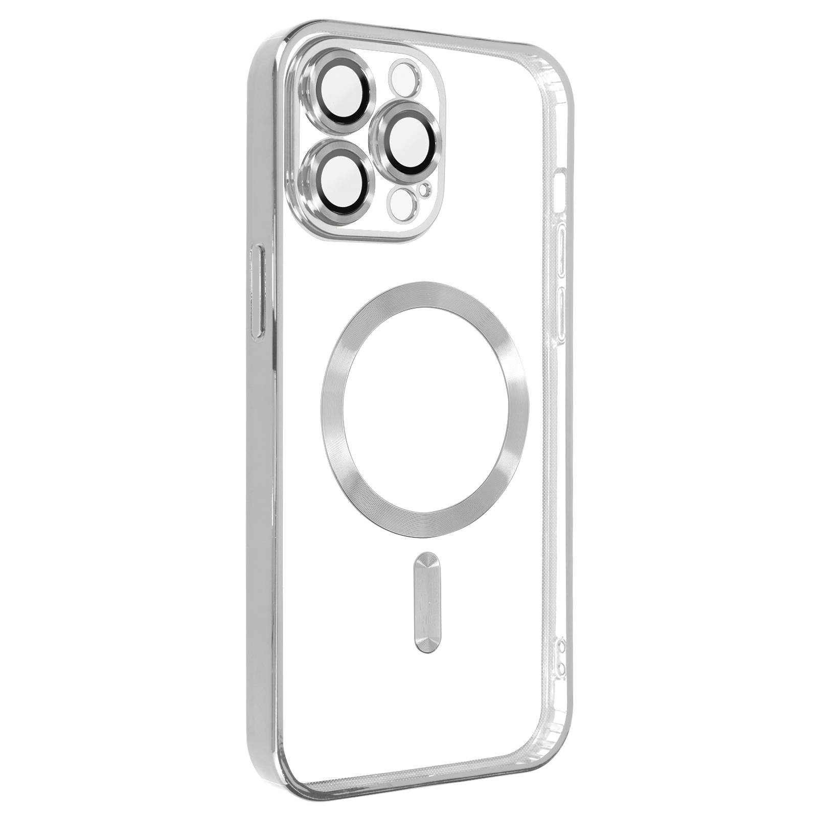Coque MagSafe pour iPhone 13 Pro Max Silicone Protection Caméra Chromé-1