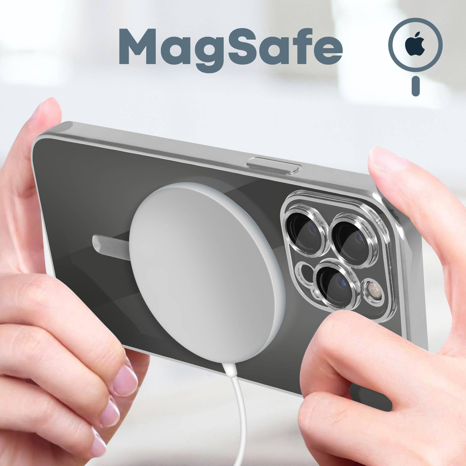Coque MagSafe pour iPhone 13 Pro Max Silicone Protection Caméra Chromé-2
