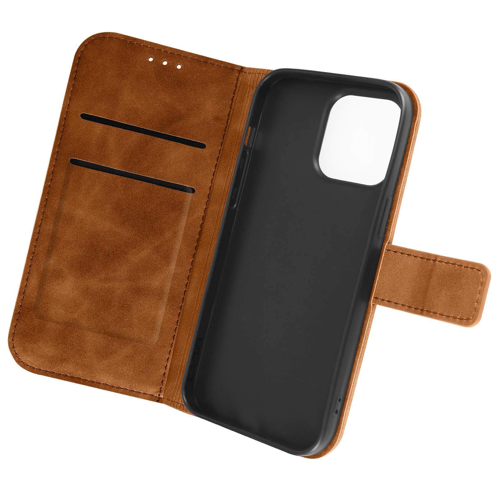 Étui pour iPhone 14 Pro Max Clapet Portefeuille Support Vidéo Soft-touh-1