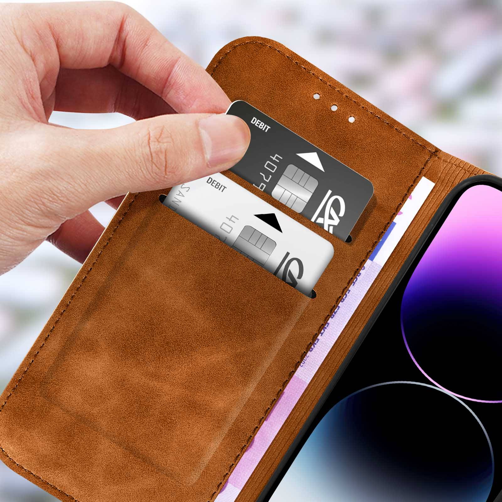 Étui pour iPhone 14 Pro Max Clapet Portefeuille Support Vidéo Soft-touh-2