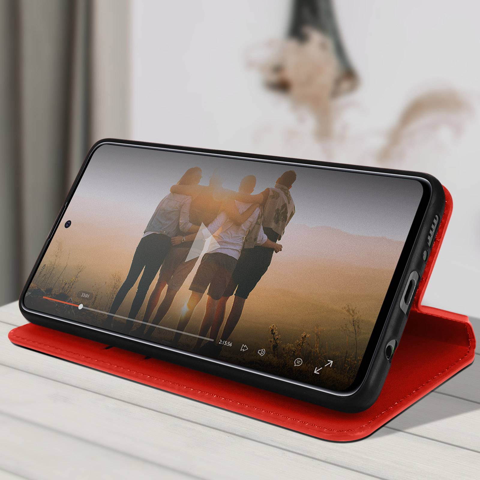 Housse pour Samsung Galaxy A51 Clapet Porte-cartes Fonction Support Vidéo-3