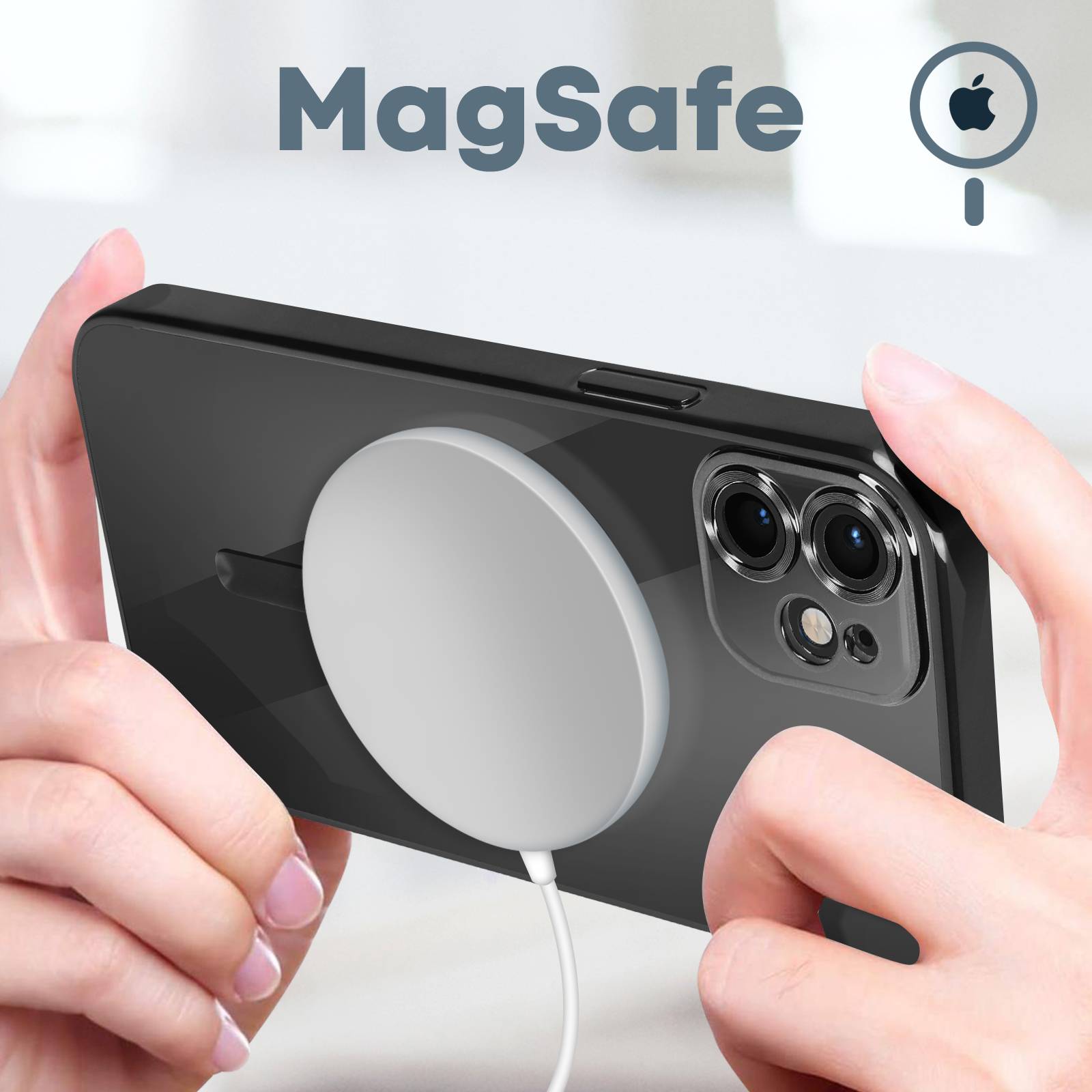 Coque MagSafe pour iPhone 11 Silicone Protection Caméra Contour Chromé-2