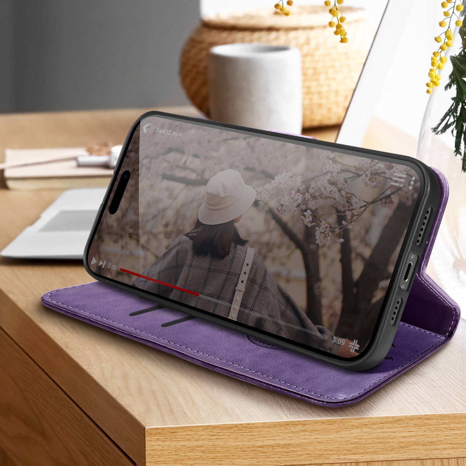 Étui Mandala Attrape Rêves pour iPhone 14 Pro Max Portefeuille-2