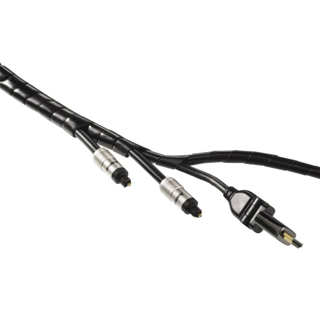 Hama Tube guide-câbles Polyéthylène noir flexible (Ø x L) 30 mm x 2500 mm 1 pc(s) 00020509-3