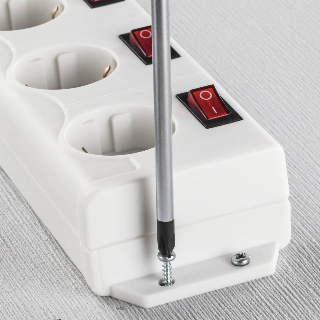 Multiprise avec parafoudre x6 Hama 00137239 IP20 blanc-2