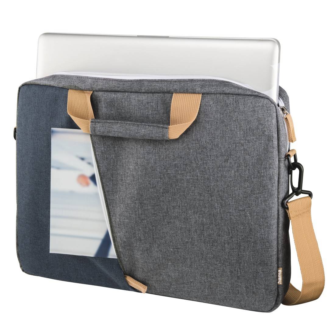Hama Sacoche Dimension maximale: 43,9 cm (17,3") gris foncé, bleu marine-1