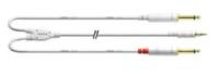 Câble adaptateur audio [1x Jack mâle 3.5 mm - 2x Jack mâle 6.35 mm] Cordial CFY 3 WPP-SNOW blanc 3.00 m-0