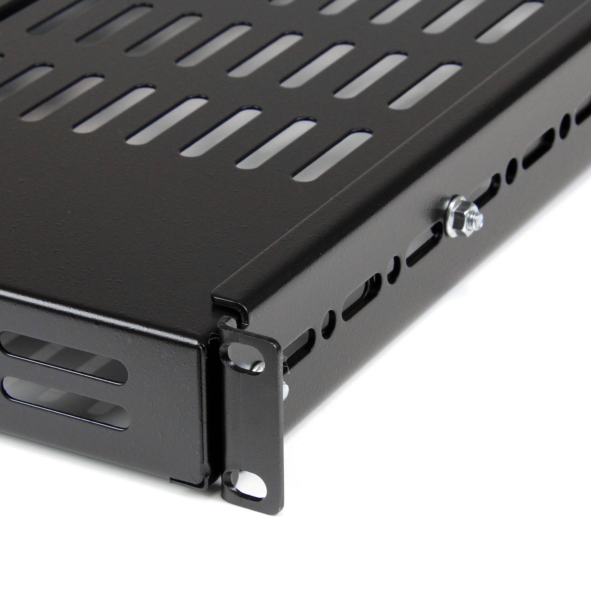 StarTech.com ADJSHELF 19 pouces avec fentes d'aération adapté à une baie de profondeur: à partir de 500 mm noir-1