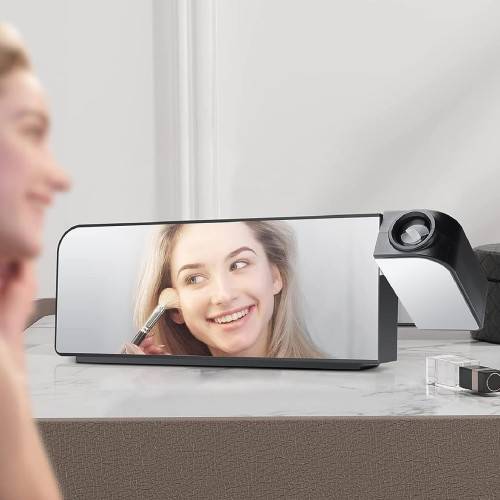 Réveil-projecteur miroir multicolore-4