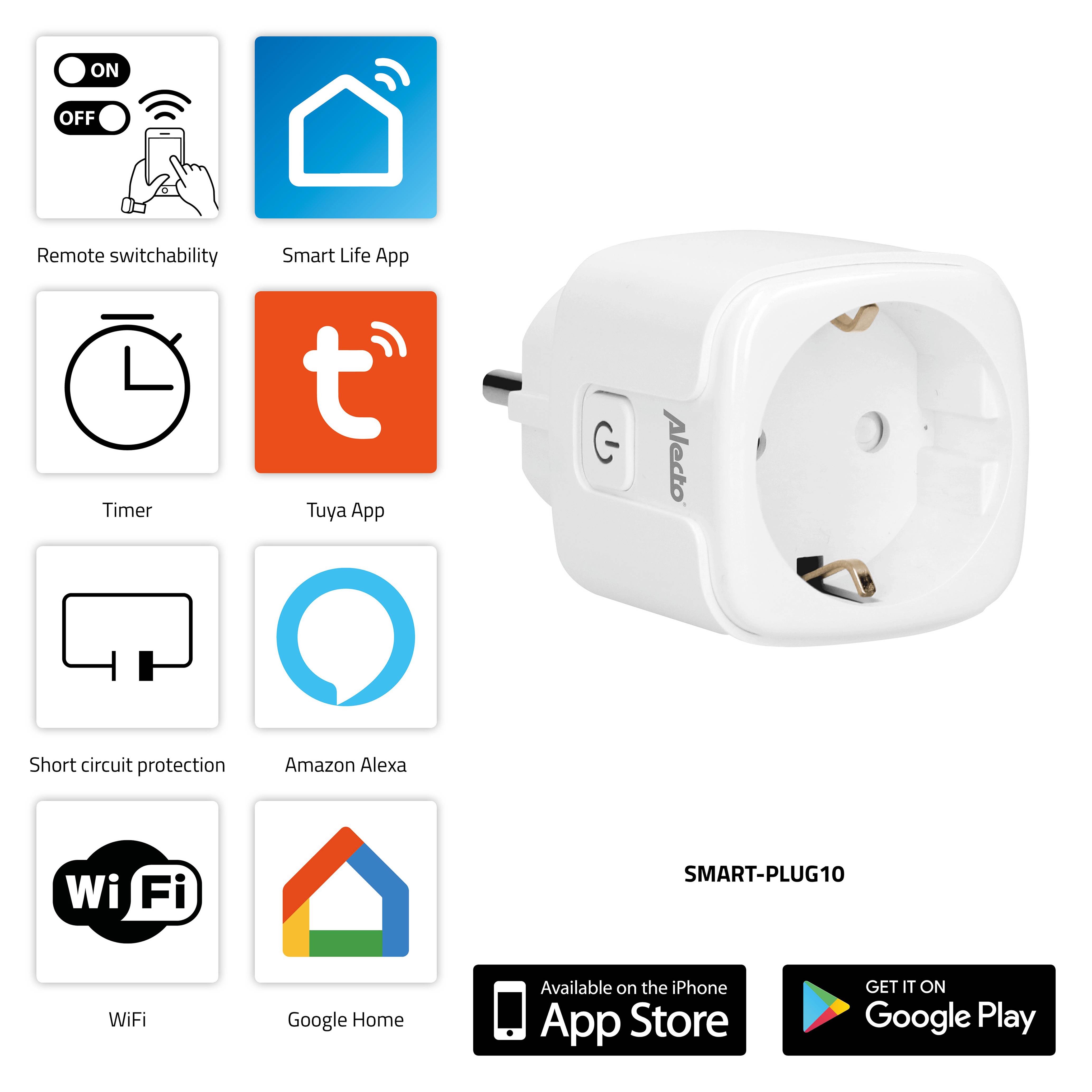 Prise Wi-Fi Intelligente SMART-PLUG10 16A 3680W-2