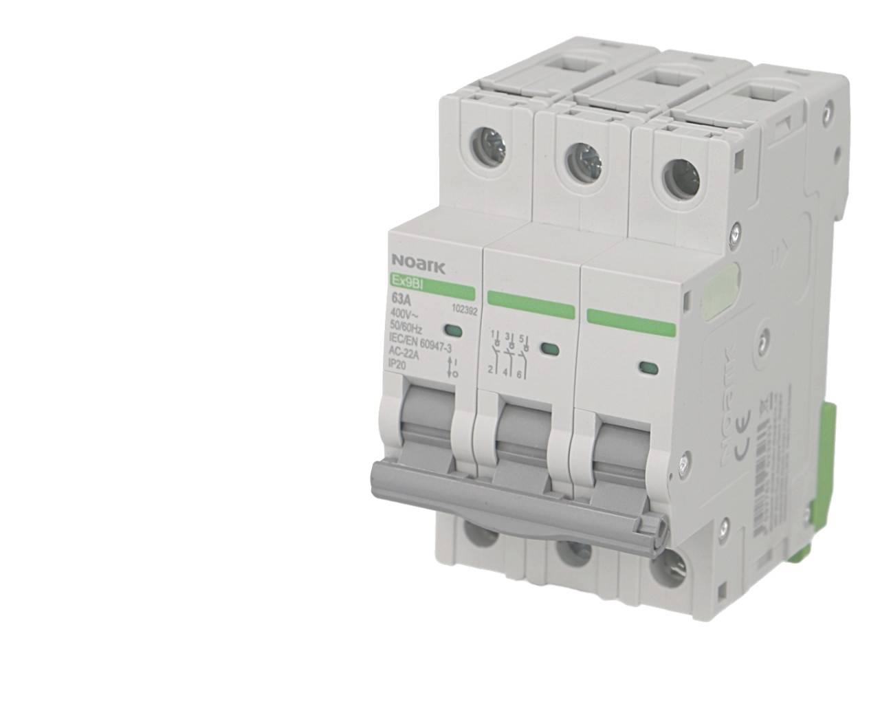 Interrupteur Sectionneur Modulaire 3 pôles 63A Noark - 102392-0