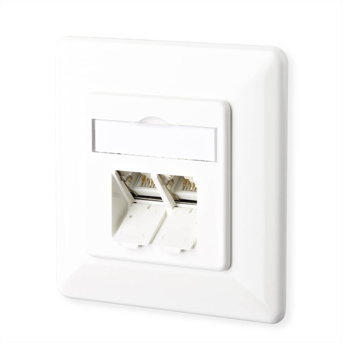 METZ CONNECT E-DAT C6A 2 ports UP blanc pur-0