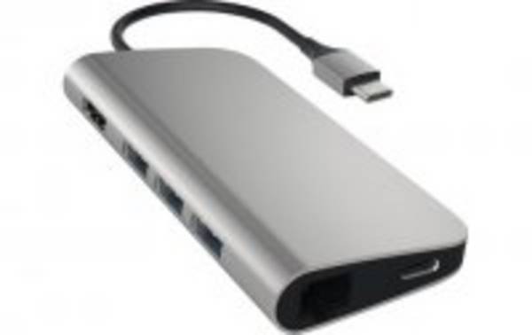 Accessoire pour SATECHI Satechi Adaptateur multi-ports Gris Sideral - 4K, USB 3.0, Ethernet, SD, microSD