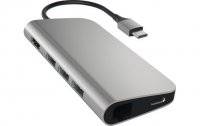 Accessoire pour SATECHI Satechi Adaptateur multi-ports Gris Sideral - 4K, USB 3.0, Ethernet, SD, microSD-0